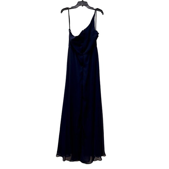 New AFTER SIX Size 20-R1 ONE-SHOULDER CHIFFON MAXI DRESS W/SHIRRED FRONT SLIT - Picture 10 of 12